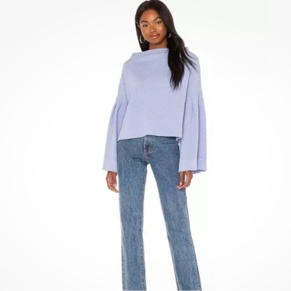 We the Free Boho Oversized Waffle Knit Top Size M Loungewear Comfy Granola Lagen
